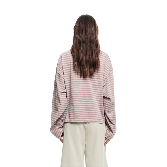 Lioness Long Sleeve Top - Pink and White Stripes - Picture 3 of 8